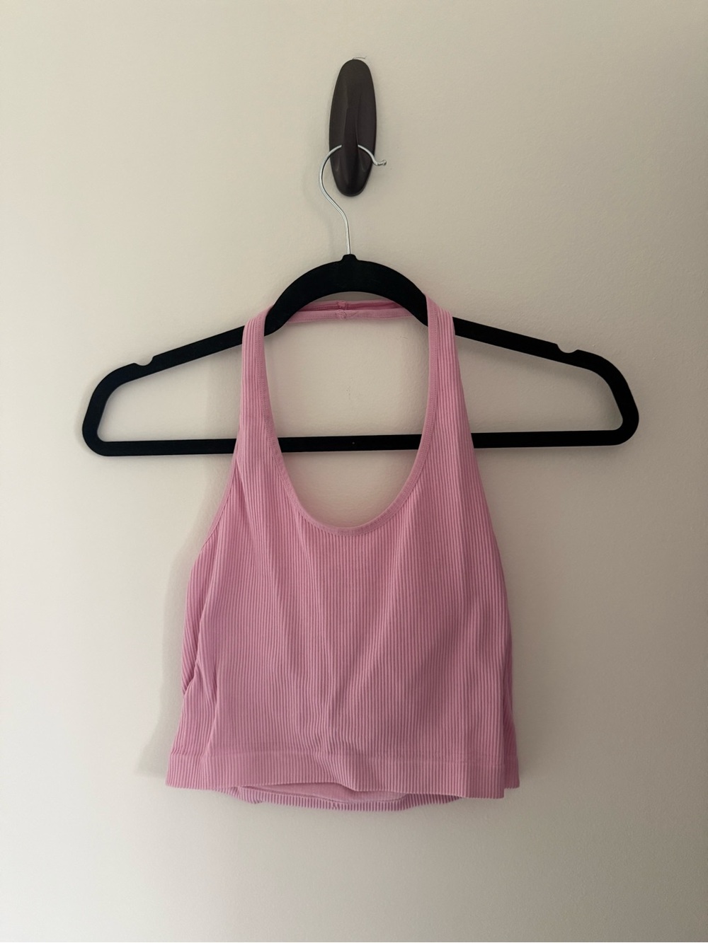 Ardene Pink Ribbed Racerback Crop Tank